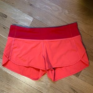 Lululemon Speed Up Short in Bright Red